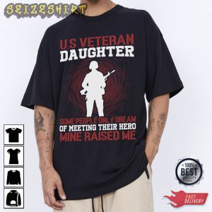 US Veteran Daughter Gift For Daughter T-Shirt