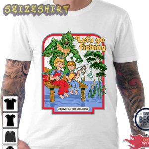 Vintage Comic Let’s Go Fishing Lover Gift T-Shirt