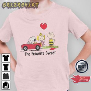 Snoopy Valentines Day Charlie Brown And Lucy Unisex Graphic Tee