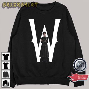 W Stand For Wednesday The New Series Netflix Addams Family Sweatshirt