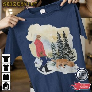 Walking On Christmas With Pet T-Shirt