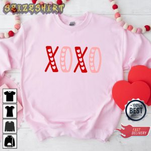 XOXO Happy Women Valentines Day Love Womens Fun Valentine Sweatshirt