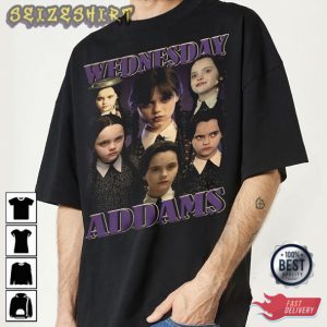 Wednesday Addams Vintage Style 90s Bootleg T-shirt
