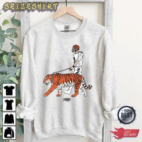 Joe Burrow Cat Walk Cincinnati Football Bengals Shirt