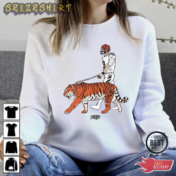 Joe Burrow Cat Walk Cincinnati Football Bengals Shirt