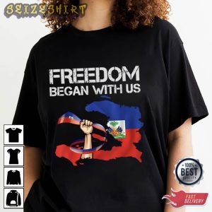 Freedom Began With Us Independence T Shirt Design