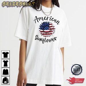 American Sunflower Graphic Tshirt