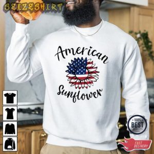 American Sunflower Graphic Tshirt