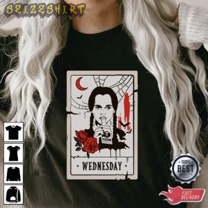 Wednesday Addams Movie Tarot Card T-Shirt Design
