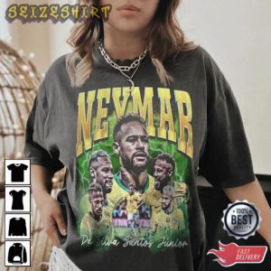90s Retro Neymar Jr Soccer Football team 2022 Qatar FIFA World Cup T-Shirt