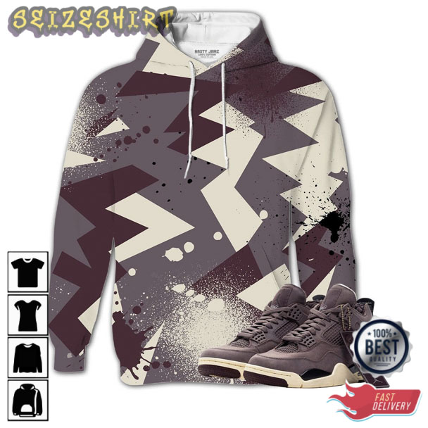 Array of Dotted Cubes with Spray Paint Patterns 3D Hoodie