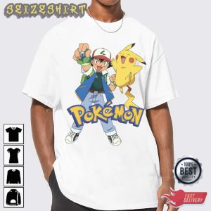 Ash Ketchum Satoshi And Pikachu T-Shirt