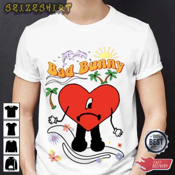 Bad Bunny Rapper Tour Gift For Fan T-Shirt