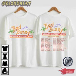 Bad Bunny World's Hottest Tour Stadiums T-Shirt