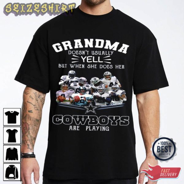 Cowboy Grandma Trendy T-Shirt Graphic Tee