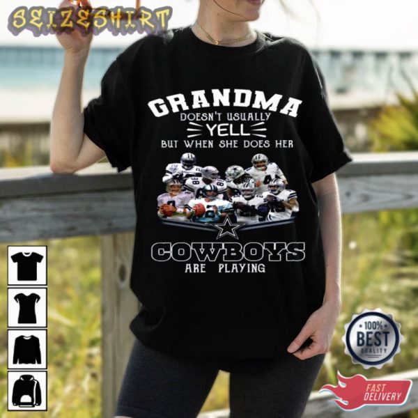 Cowboy Grandma Trendy T-Shirt Graphic Tee