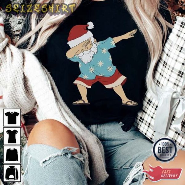 Funny Santa Claus Posing Christmas T-Shirt