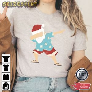 Funny Santa Claus Posing Christmas T-Shirt