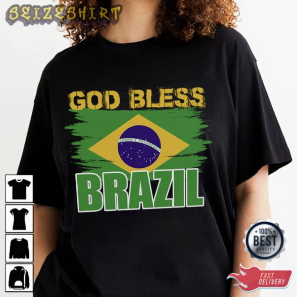 God Bless Brazil Independence Day T-Shirt