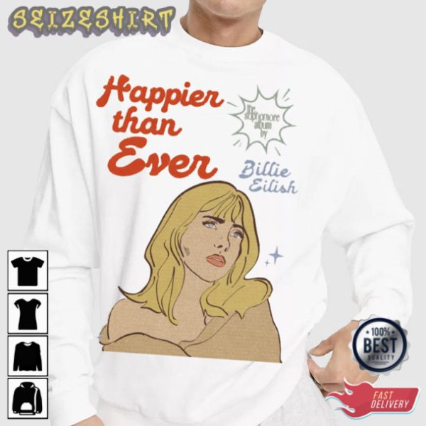 Happier Than Ever Tour Billie Eilish Concert 2022 Rap Shirts