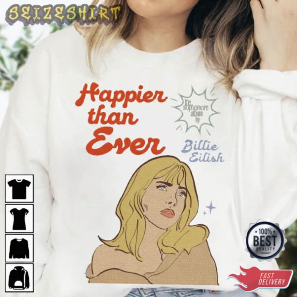 Happier Than Ever Tour Billie Eilish Concert 2022 Rap Shirts