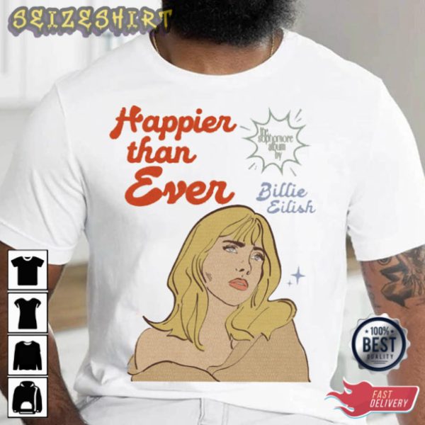 Happier Than Ever Tour Billie Eilish Concert 2022 Rap Shirts