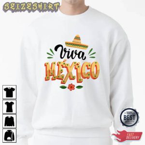 Happy Viva Mexico Tiny Flower T-Shirt