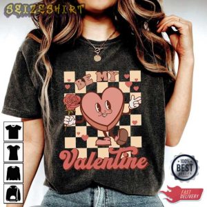 Heart Holding Roses Valentine Day T-Shirt