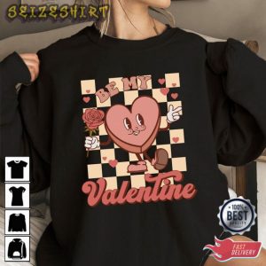 Heart Holding Roses Valentine Day T-Shirt