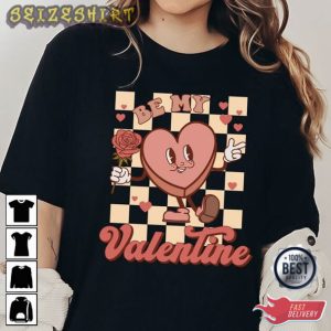 Heart Holding Roses Valentine Day T-Shirt