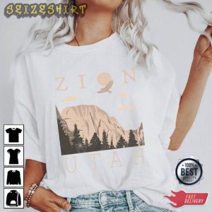 Hiking In Zion Utah At Sunset T-Shirt