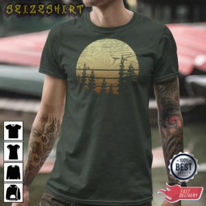 Hiking Tree In The Afternoon Moon T-Shirt