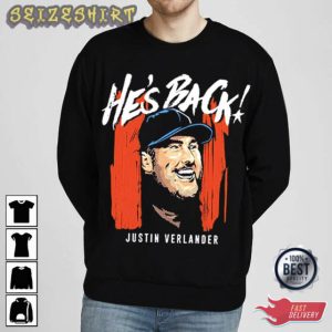 Baseball Sport Justin Verlander He's Back Trendy T-Shirt