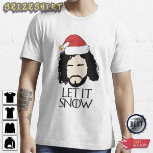 Let It Snow Jon Snow House of Dragon Christmas T-Shirt