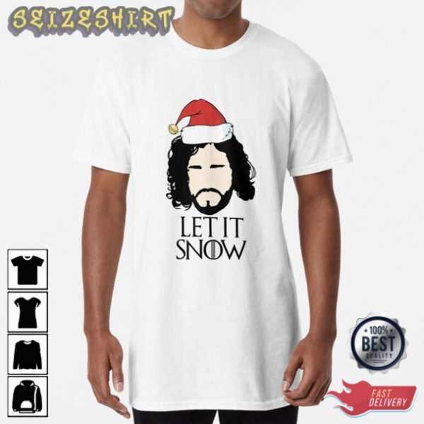Let It Snow Jon Snow House of Dragon Christmas T-Shirt