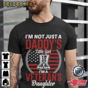 Little Girl I'm A Veteran's Daughter T-Shirt