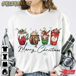 Merry Christmas Lots of Delicious Drinks T-Shirt