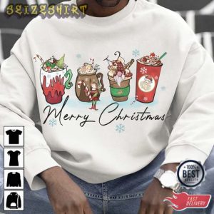 Merry Christmas Lots of Delicious Drinks T-Shirt