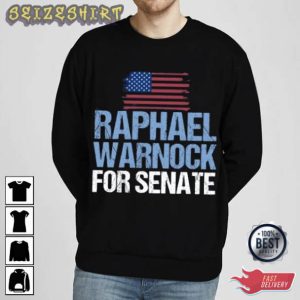 Raphael Warnock For Senate American Flag T-Shirt