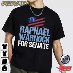 Raphael Warnock For Senate American Flag T-Shirt