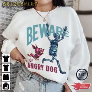 Running Beware Angry Dog T-Shirt