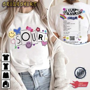 SOUR Album Sound Track Olivia Rodrigo Best T-Shirt