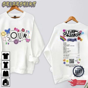 SOUR Album Sound Track Olivia Rodrigo Best T-Shirt