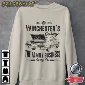 SPN Supernatural Dean & Sam Winchester Garage Film Shirt