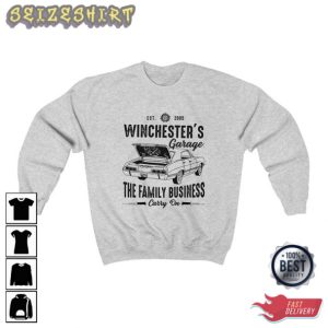 SPN Supernatural Dean & Sam Winchester Garage Film Shirt
