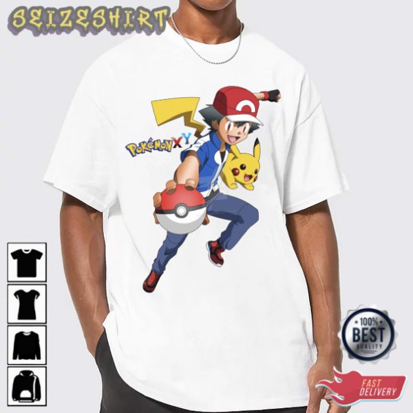 Satoshi And Pikachu Ash Ketchum T-Shirt