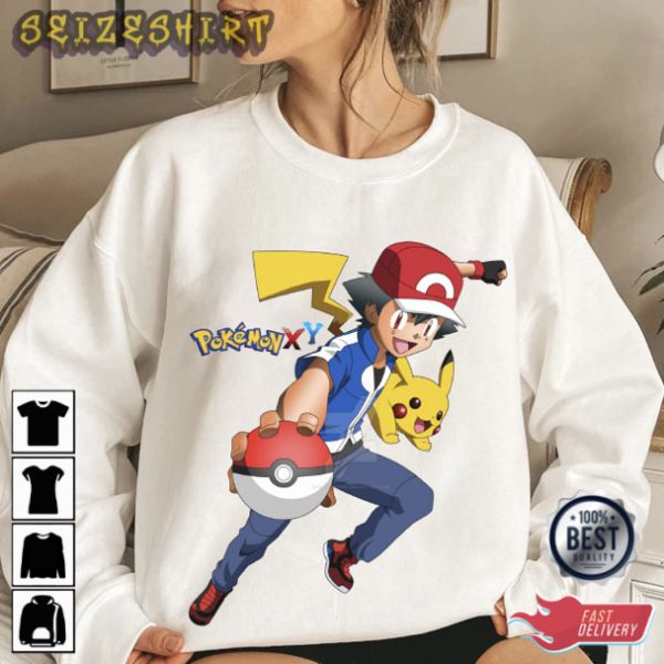 Satoshi And Pikachu Ash Ketchum T-Shirt