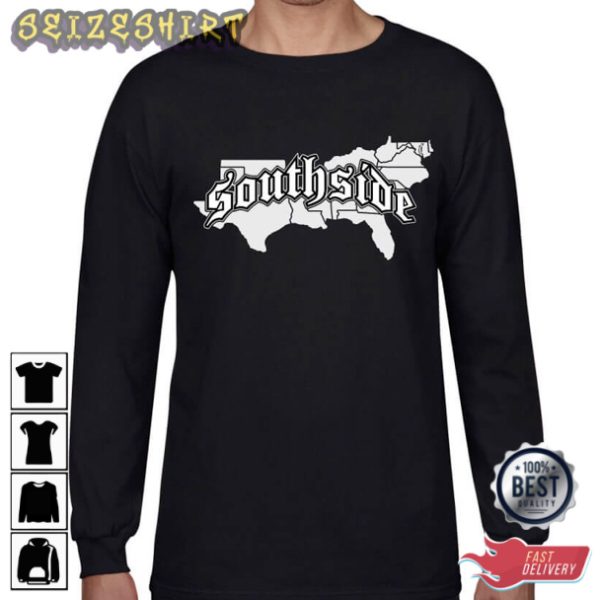 Southside Unisex Southside Map Long Sleeve Shirt