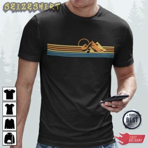 Sunset Road And Mountains Hiking T-Shirt