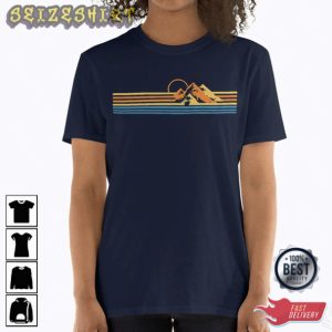Sunset Road And Mountains Hiking T-Shirt